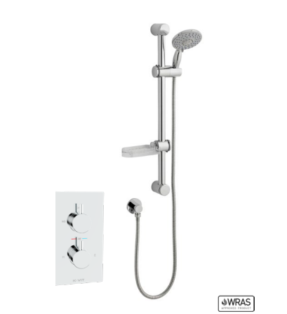 Kartell K-VIT Plan Option 1 Thermostatic Concealed Shower with Adjustable Slide Rail Kit