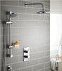 Kartell K-VIT Plan Option 3 Thermostatic Shower with Slide Rail Kit and Overhead Drencher