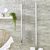 Kartell K-VIT Straight Chrome Heated Towel Rail