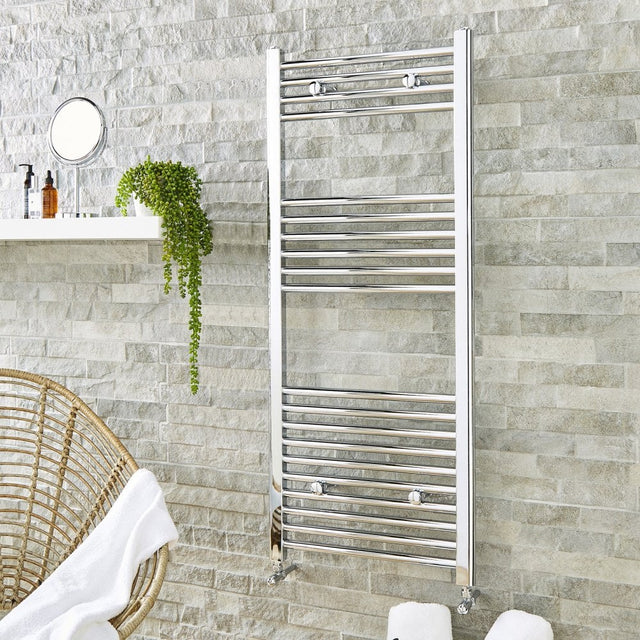 Kartell K-VIT Straight Chrome Heated Towel Rail