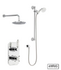 Kartell K-VIT Viktory Option 3 Thermostatic Shower with Slide Rail Kit and Overhead Drencher