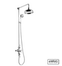 Kartell K-VIT Viktory Option 5 Thermostatic Shower with Overhead Drencher and Slide Rail Kit