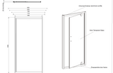 Kartell K-VIT KV6 Pivot Shower Door 760mm (SIX760PD)