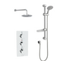 Kartell K-VIT Plan Option 5 Triple Thermostatic Concealed Shower with Slide Rail Kit and Overhead Drencher