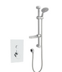 Kartell K-VIT Plan Option 8 Single Round Push Button Thermostatic Shower with Slide Rail Kit