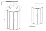 Kartell K-VIT Koncept Quadrant 900 x 900mm Shower Enclosure 6mm (6KON900Q)