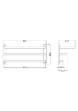 Nuie 3 Tier Towel Rack – Chrome, photo 2