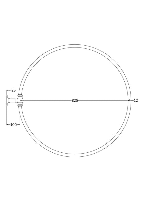 Nuie Shower Curtain Ring – Chrome, photo 2