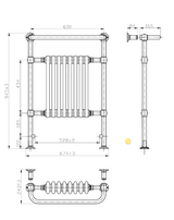 Kartell K-RAD Las Vegas Design Radiator 675mm x 945mm - Chrome and White (LAS)