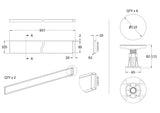 Nuie Square Leg Set With Plinth, Legs, Clips & Screws – 700mm & 1000mm, photo 3