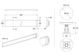 Nuie Square Leg Set With Plinth, Legs, Clips & Screws – 700mm & 1000mm, photo 4