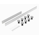 Nuie 1100mm Rectangular Leg Set With Plinth, Legs, Clips & Screws – Grey Slate or White, photo 2