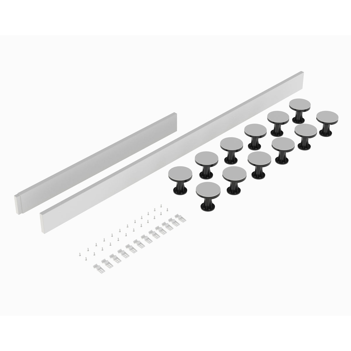 Nuie 1300mm Leg Set With Plinth, Legs, Clips & Screws – White