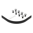 Nuie 1000mm Pearlstone Offset Leg Set With Plinth, Clips & Screws – Grey Slate