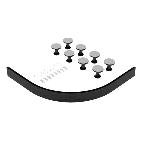 Nuie 1000mm Pearlstone Offset Leg Set With Plinth, Clips & Screws – Grey Slate