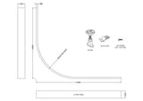 Nuie Curved Leg Set & Plinth Kit – 900mm, 1000mm & 1200mm, photo 4