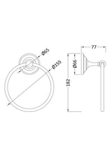 Nuie Towel Ring – Chrome, photo 3