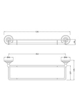 Nuie Gallery Glass Shelf – Chrome, photo 2