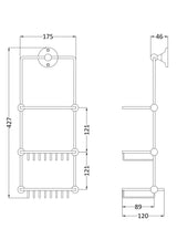 Nuie Shower Tidy – Chrome, photo 2