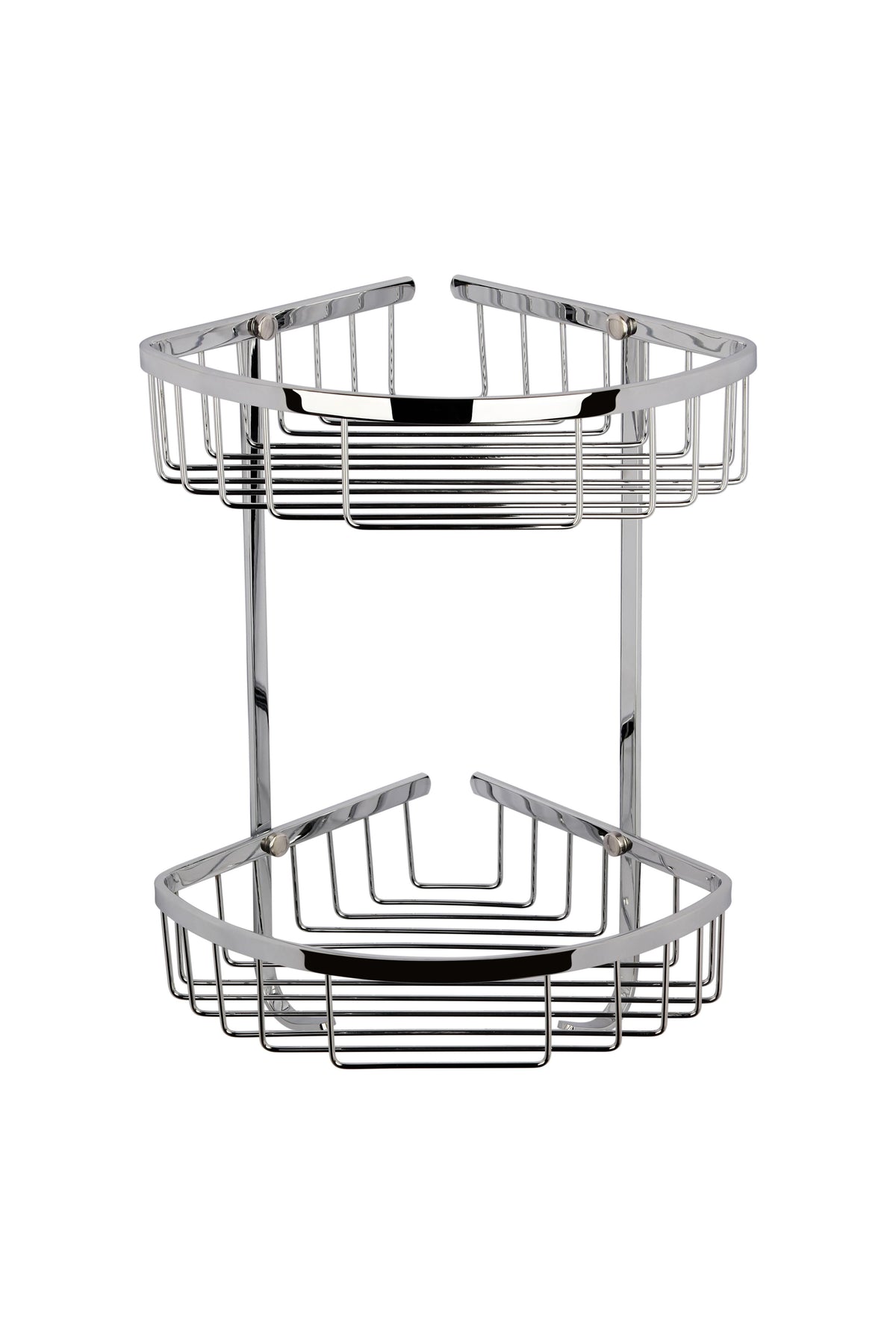 Nuie Large 2 Tier Corner Basket – Chrome