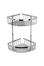 Nuie Large 2 Tier Corner Basket – Chrome