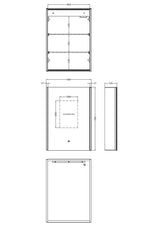Nuie Pavo 500 x 700mm Mirror Cabinet – Silver, photo 3