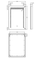 Nuie Carina 500 x 700mm LED Mirror – Silver, photo 3