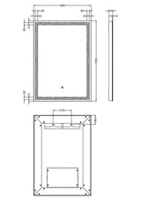 Nuie Lyra 500 x 700mm LED Mirror – Silver, photo 3