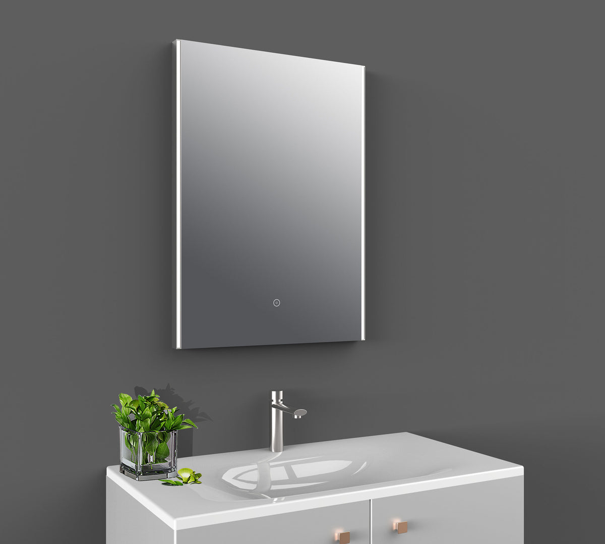 Nuie Anser 500 x 700mm LED Mirror – Silver