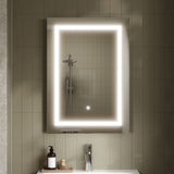 Nuie Sculptor 500 x 700mm Touch Sensor Mirror – Silver