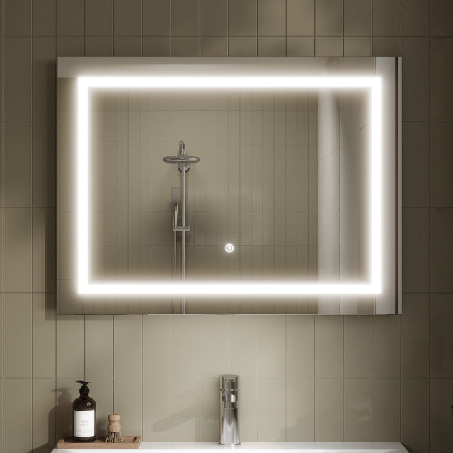 Nuie Enif 800 x 600mm Touch Sensor Mirror – Silver