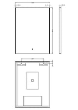 Nuie Cepheus 600 x 800mm Ambient Touch Sensor Mirror – Silver, photo 3