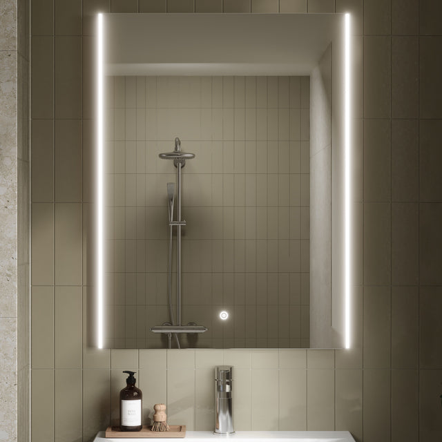 Nuie Cepheus 600 x 800mm Ambient Touch Sensor Mirror – Silver