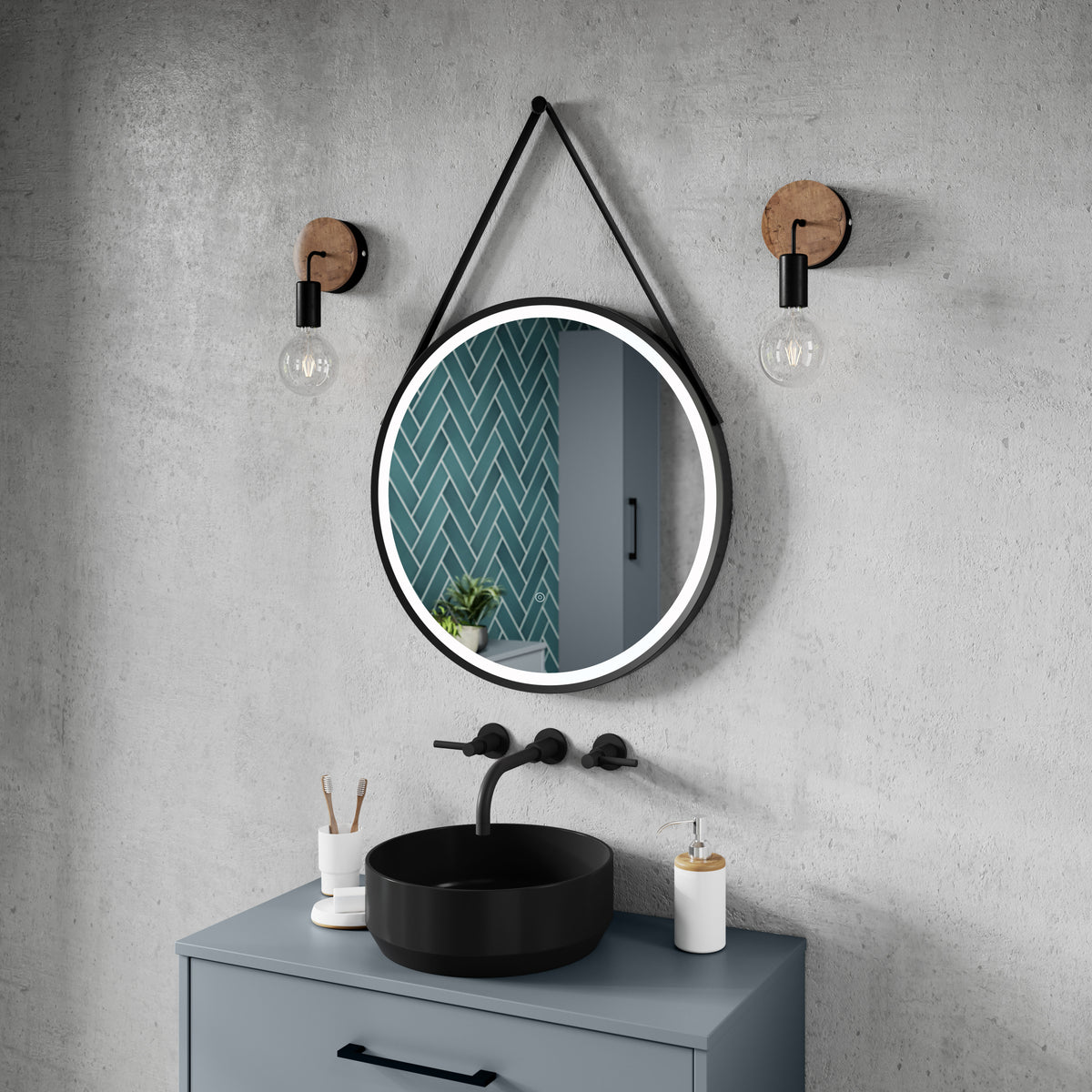 Nuie Salana Round Touch Sensor Illuminated Mirror – 600 x 600mm & 800 x 800mm