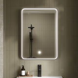 Nuie Pictor 500 x 700mm Inset Frame LED Mirror – Black or Brushed Brass