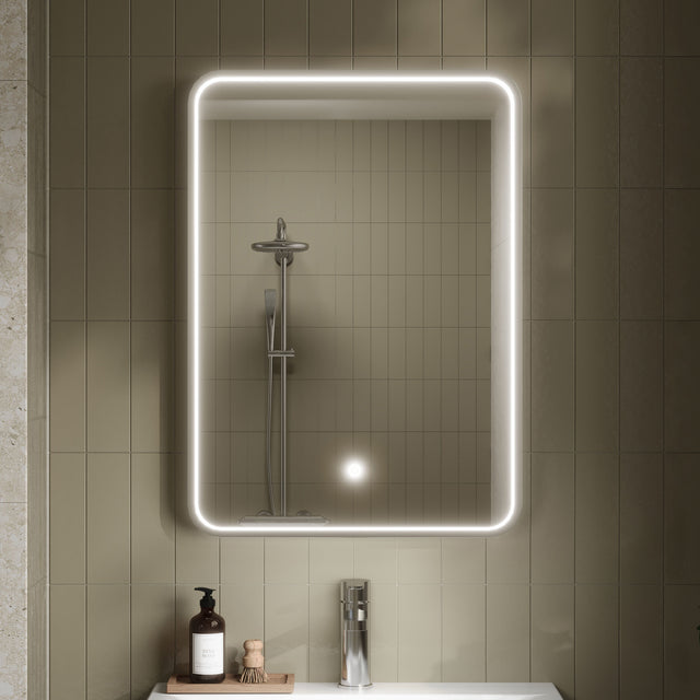 Nuie Pictor 500 x 700mm Polished Inset Frame LED Mirror – Chrome