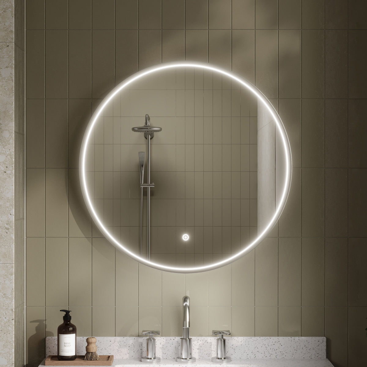 Nuie Mensa Polished Inset Frame LED Mirror – 600 x 600mm & 800 x 800mm