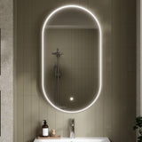 Nuie Columba 500 x 800mm Polished Inset Frame LED Mirror – Chrome