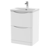 Nuie Lunar 2 Drawer Floor Standing Vanity Unit With Basin – 600mm & 800mm, photo 2