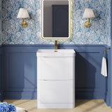 Nuie Lunar 2 Drawer Floor Standing Vanity Unit With Basin – 600mm & 800mm