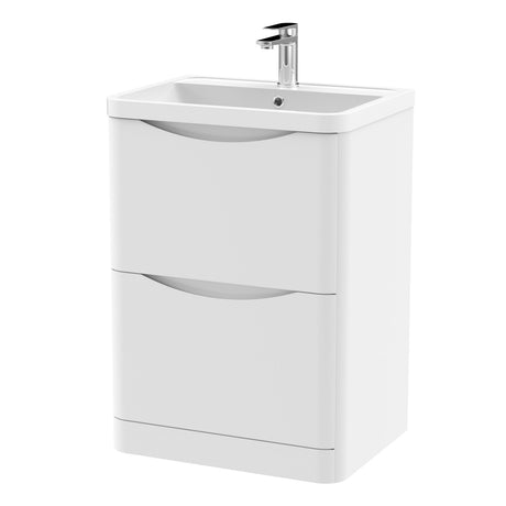 Nuie Lunar 2 Drawer Floor Standing Vanity Unit With Basin – 600mm & 800mm, photo 8
