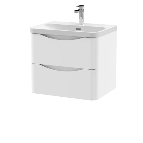 Nuie Lunar 2 Drawer Wall Hung Vanity Unit With Basin – 600mm & 800mm, photo 2