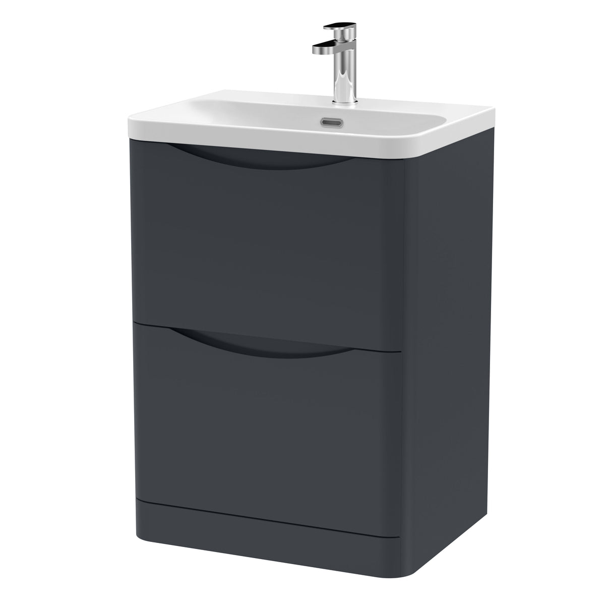 Nuie Lunar 2 Drawer Floor Standing Vanity Unit With Basin – 600mm & 800mm, photo 3