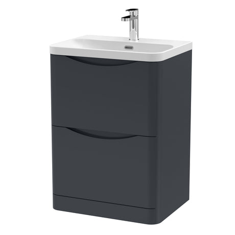 Nuie Lunar 2 Drawer Floor Standing Vanity Unit With Basin – 600mm & 800mm, photo 3