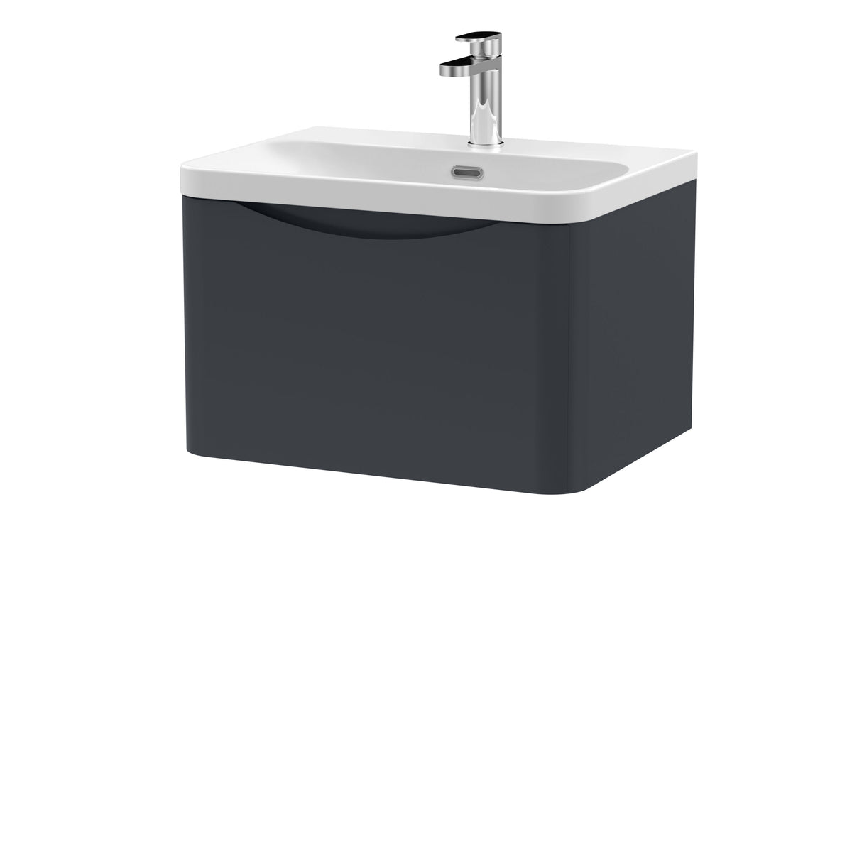 Nuie Lunar 1 Drawer Wall Hung Vanity Unit With Basin – 600mm & 800mm, photo 3