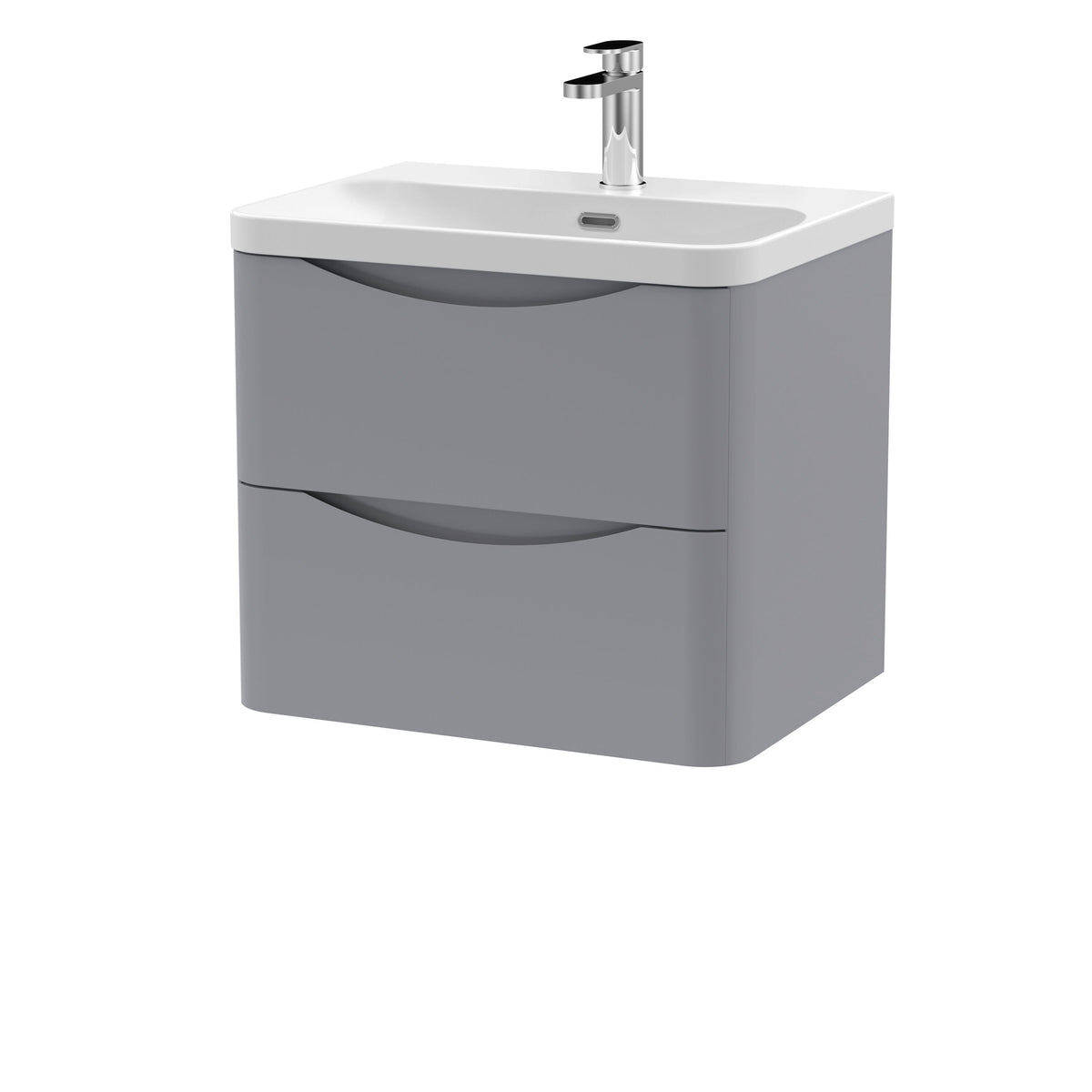 Nuie Lunar 2 Drawer Wall Hung Vanity Unit With Basin – 600mm & 800mm, photo 4