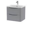 Nuie Lunar 2 Drawer Wall Hung Vanity Unit With Basin – 600mm & 800mm, photo 4