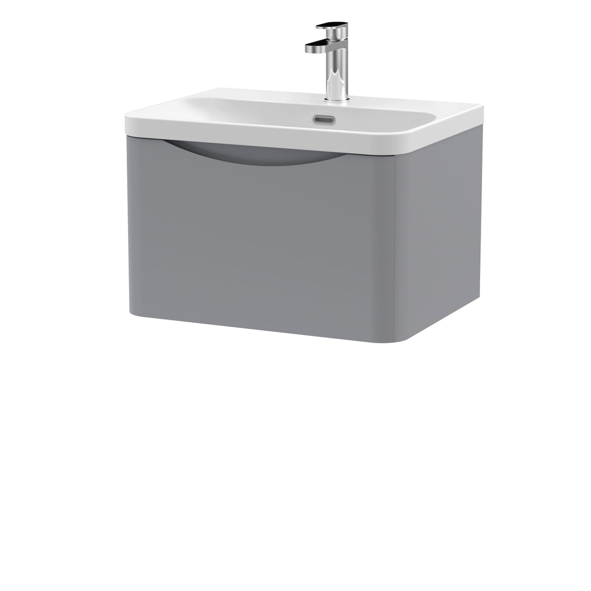Nuie Lunar 1 Drawer Wall Hung Vanity Unit With Basin – 600mm & 800mm, photo 4