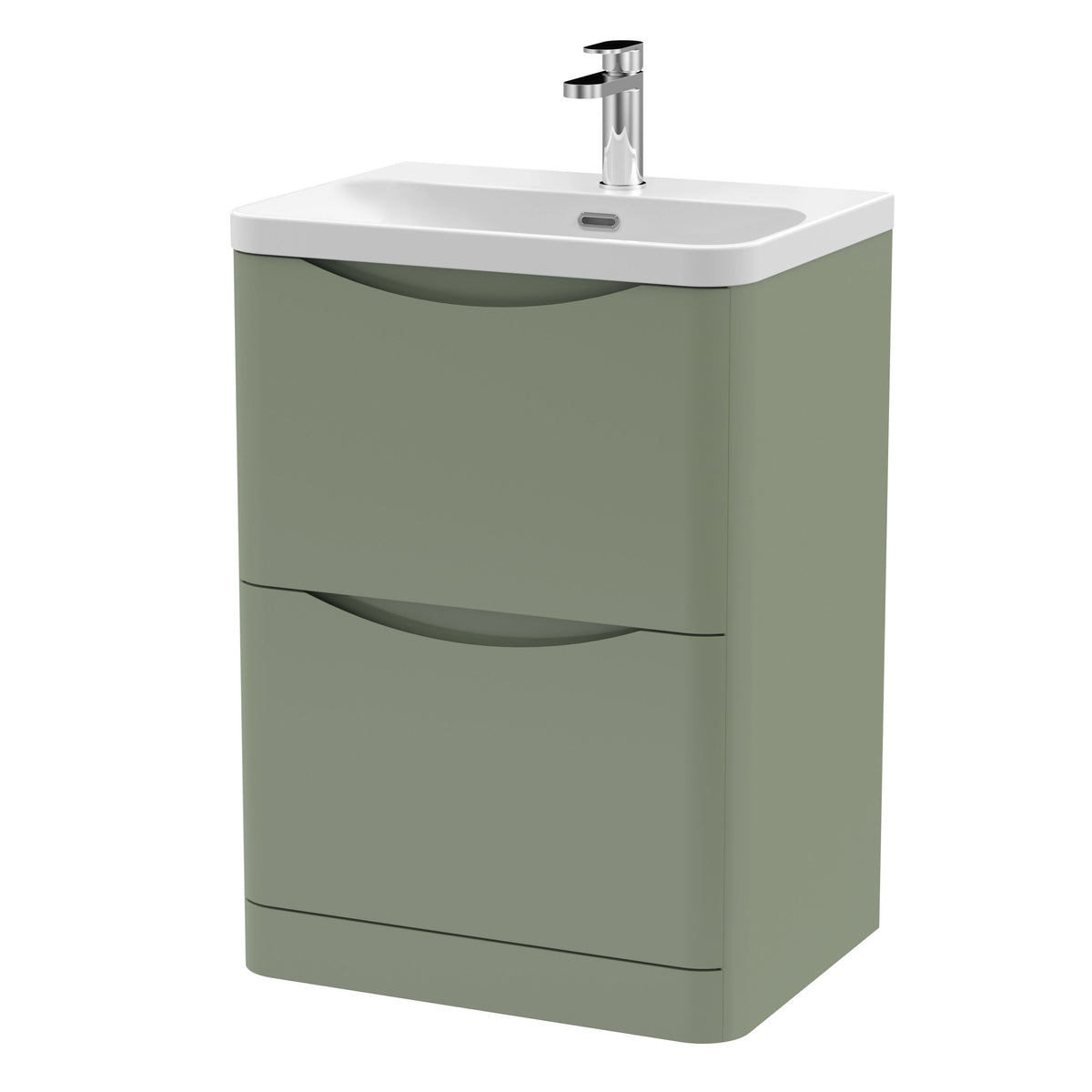 Nuie Lunar 2 Drawer Floor Standing Vanity Unit With Basin – 600mm & 800mm, photo 6