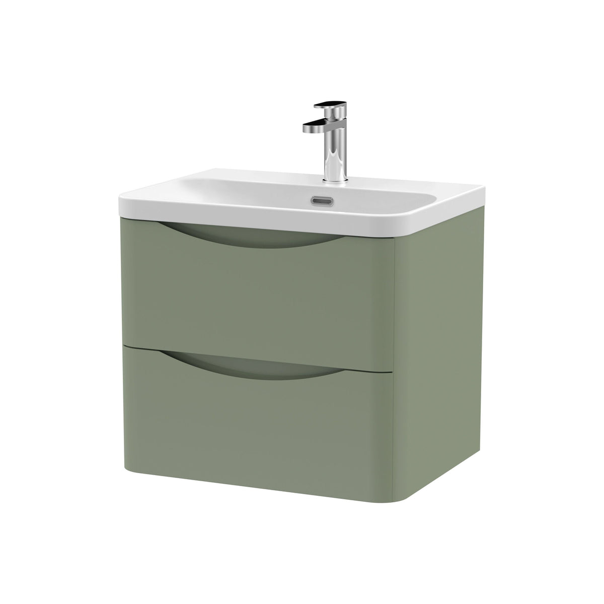 Nuie Lunar 2 Drawer Wall Hung Vanity Unit With Basin – 600mm & 800mm, photo 6